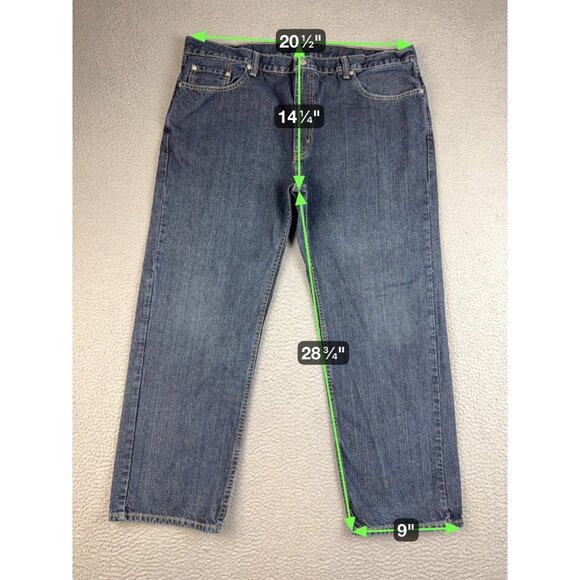 Levis 559 Jeans Mens 42x30 Blue Relaxed Straight Leg Classic Cotton American - Picture 3 of 7